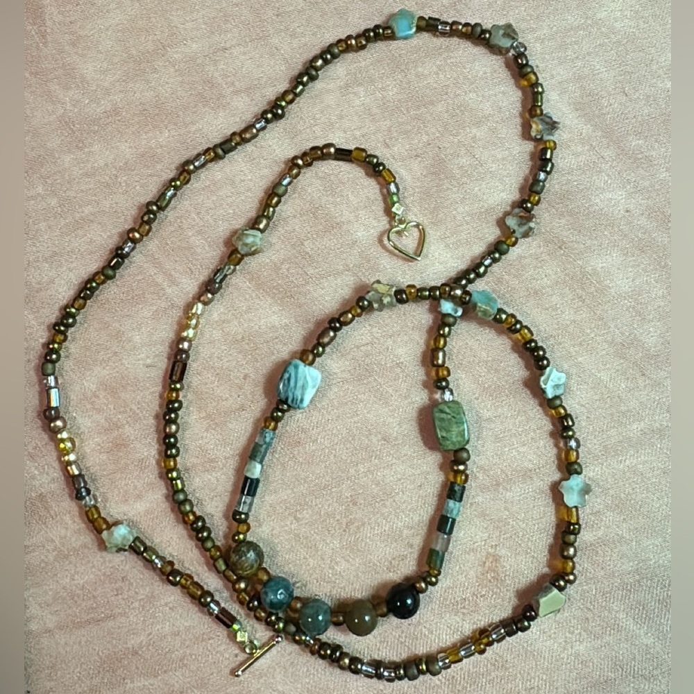 Elegant Waist beads with Jasper & Agate